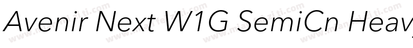 Avenir Next W1G SemiCn Heavy Italic字体转换
